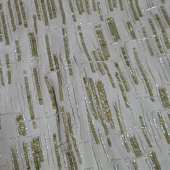 $498 NEW MAC DUGGAL 8 SAGE GREEN HAND BEADED MIDI CREPE SHEATH COLUMN DRESS NWT - Picture 10 of 16